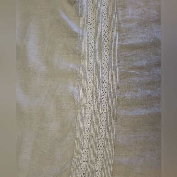 Hotel Collection Madison Hemstitch Linen Duvet Cover FULL / QUEEN - Picture 10 of 13